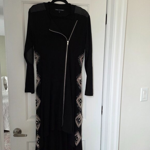 Rock N' Karma maxi sequined zipperd front back dress. Size medium - Picture 1 of 9